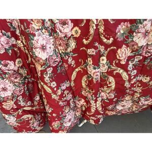 Ralph Lauren Marseilles Red Floral Roses Full/ Queen Comforter Cotton USA * Read